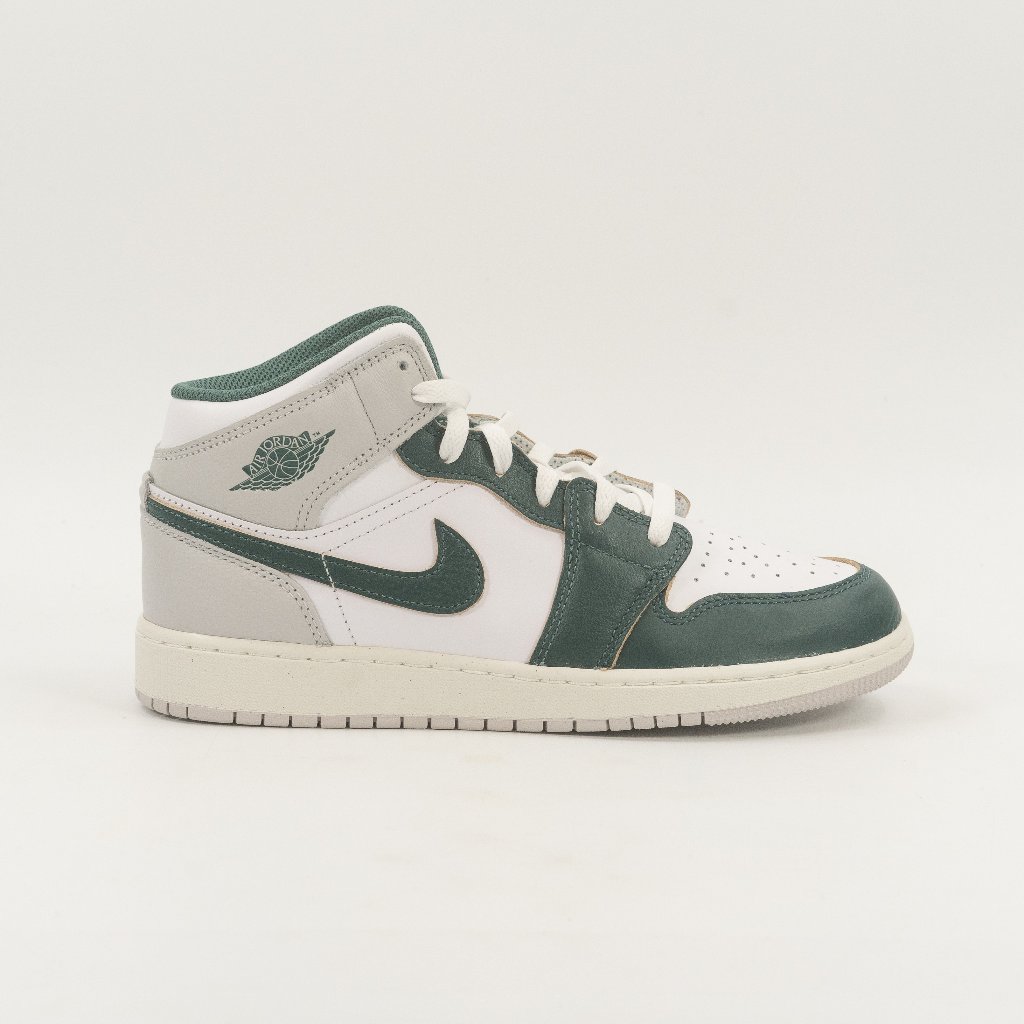 Air Jordan 1 Mid Se 'Oxidized Green' Gs Fq8088-103 Size 7y / 8.5w